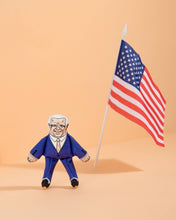 Load image into Gallery viewer, Joe Biden cat toy with USA flag