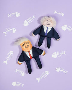 Boris Johnson and Donald Trump cat toys 