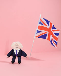 Boris cat toy with union jack flag