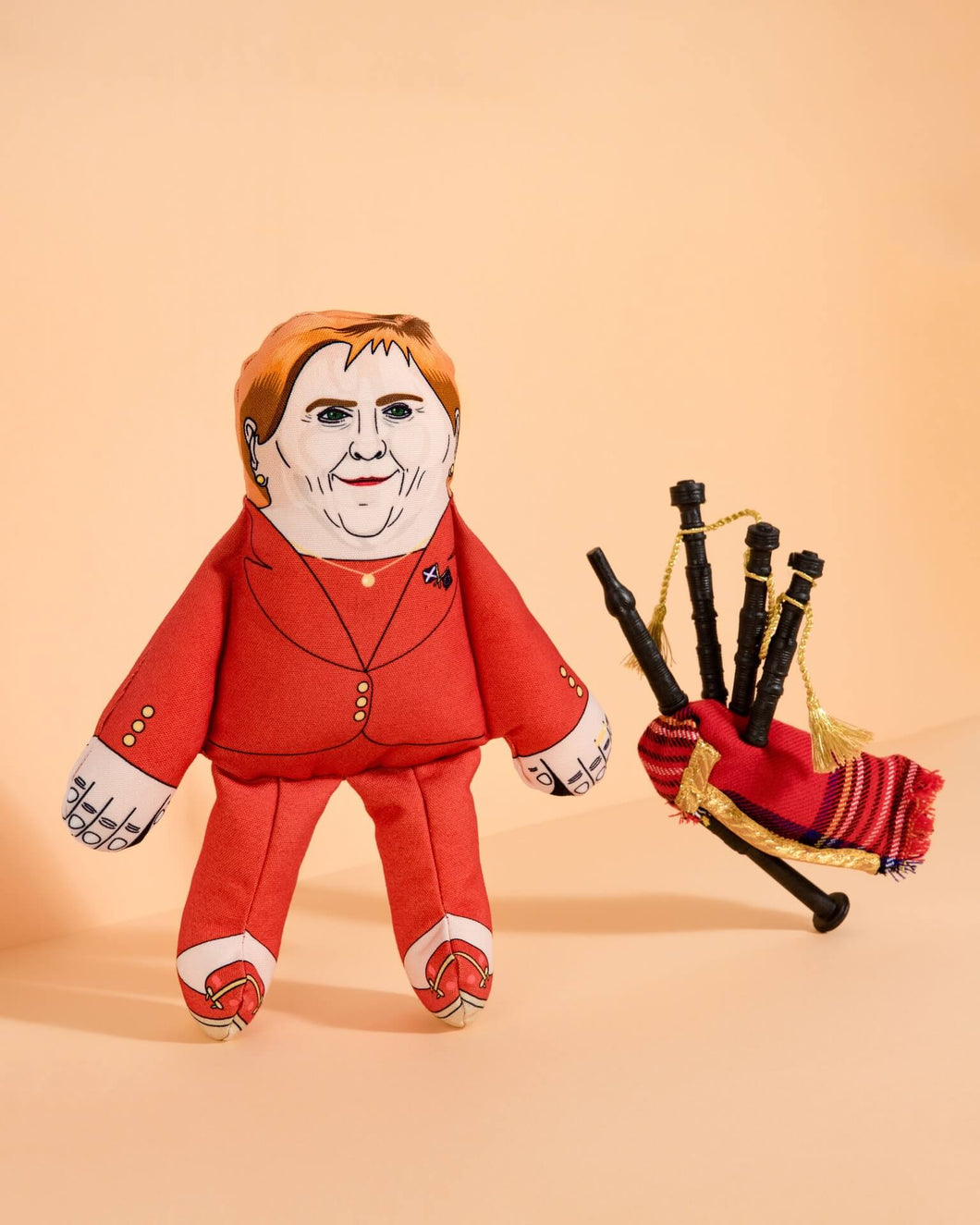Nicola Sturgeon dog toy with bagpipes